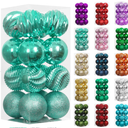 XmasExp Christmas Ball Ornaments (3.15", Mint Green) 16ct Christmas Ball Ornaments Shatterproof Xmas Tree Hanging Balls Decorations Perfect for Holiday Wedding Christmas Decor
