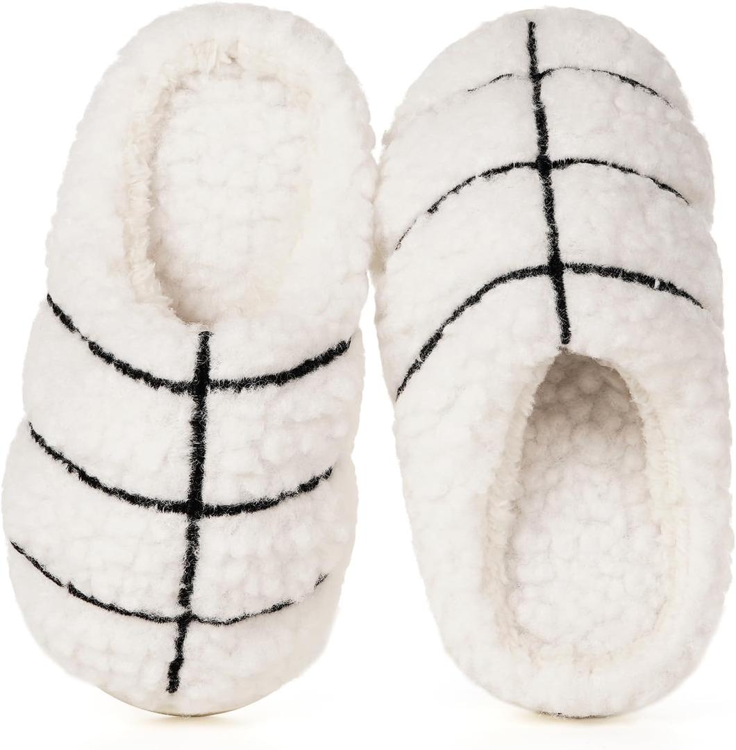 Kids Boys Girls Ball Sports Slippers Soft Plush Lined Winter Warm House Shoes Memory Foam Cozy Non-Slip Indoor Home Bedroom Slippers (12-13 Little Kid)