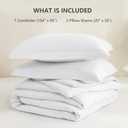 CozyLux California King Comforter Set White - 3 Pieces Cal King Box Stitched Quilted Bedding Sets, Soft Breathable Bed Sets for All Seasons with 1 Down Alternative Comforter and 2 Pillow Shams