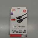 GE Home Electrical GE DVI-D Dual Link Cable, 10 Foot Cable, Video, 1600 X 1200 and Higher, for PC, Digital Monitor or HDTV, Black, 34508
