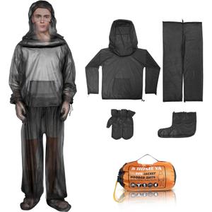 XXL - Lightweight Breathable Mesh Cosplay Costume Full Set Jacket Hood Pants Socks for Outdoor Activities Unisex