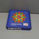 155 Pcs Wooden Pattern Blocks Set Geometric Shape Puzzle Kindergarten Classic Educational Montessori Tangram Toys for Kids Ages 4-8 with 24 Pcs Design Cards