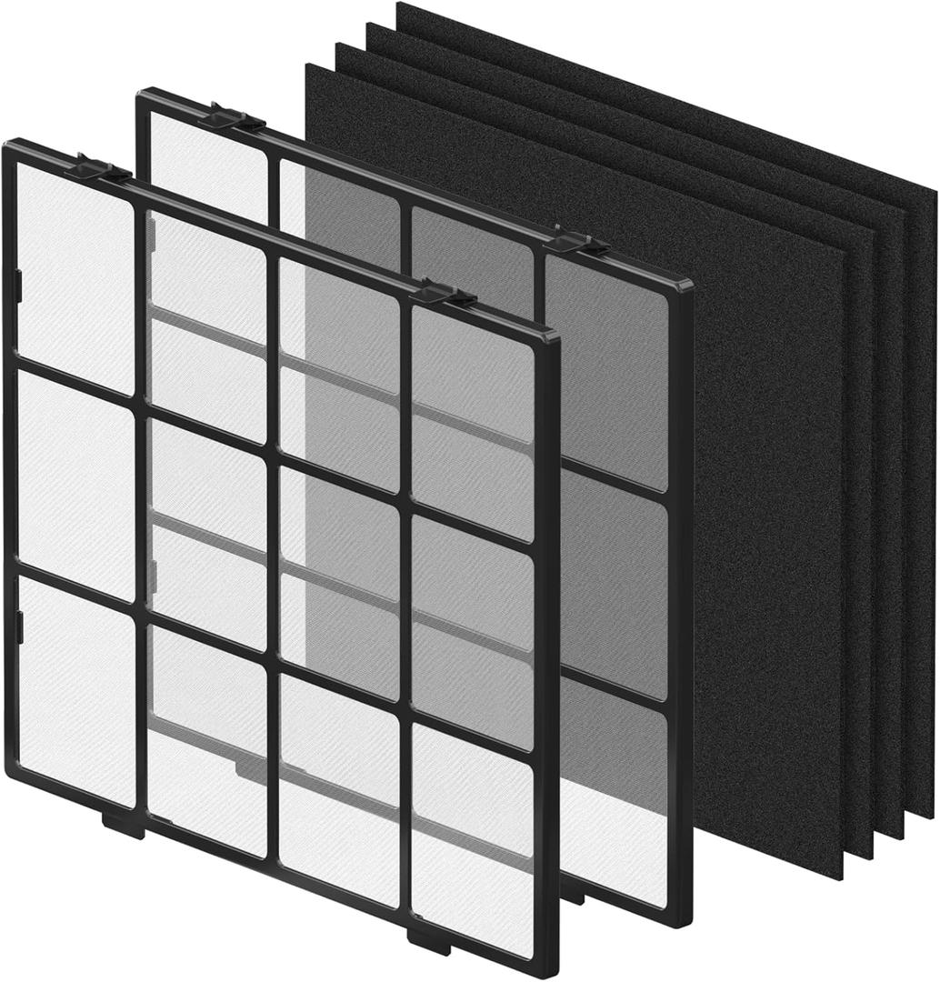 AP-1512HH Washable Pre-filter Sets Compatible with Coway Air Cleaner Purifier Airmega AP-1512HH, AP-1512HH-FP, AP-1518R, AP-1519P, Item #3304899,2 Washable Pre-filters and 4 Carbon Replacement Filters