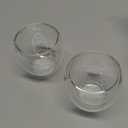 Double Wall Expresso Cups (Set of 2), 3 Ounce Glass Espresso Mugs - Clear, Double Walled, Insulated, Small Demitasse Cups for Espresso Machine - Microwave Safe