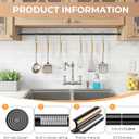 2 Pack Spring Tension Curtain Rod 32.5 to 58 inch Adjustable Extendable Tension Rods No Drilling Spring Loaded Curtain Rods for Window Door, Black