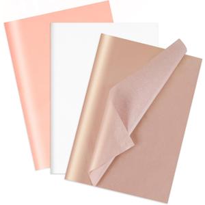 Larcenciel Tissue Paper Gift Wrap, 30 Pcs Girly Pearlescent Pink Tissue Paper for Gift Bags Bulk, Delicate Glitter Wrapping Art Packaging for Birthdays, Weddings, Anniversaries, Crafts, 19.7x13.8inch