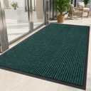 Indoor Outdoor Door Mat, 4' x 2' Doormat for Entryway, Green