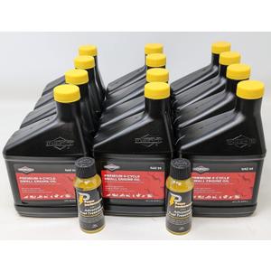 Briggs and Stratton Case of 100005 SAE 30 Engine Oil 18oz Bottle and Fuel Treatment