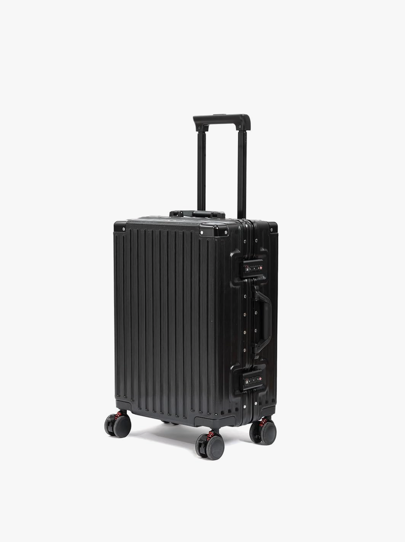 20inch Carry On Luggage 22x14x9 Airline Approved, Zipperless Luggage Carry On TSA Approved ABS+PC Hard Shell Suitcases, Lightweight Carry On Suitcases with Aluminum Frame, Black