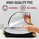 25 Restaurant Menu Covers 8.5'' x 11'', Double Stitched Single Pocket Menu Holder with Golden Corners, Clear Viewing Surfaces