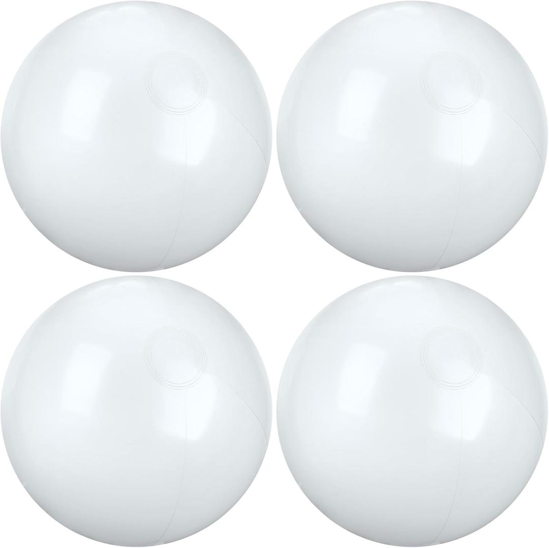 4 Pcs Inflatable Beach Ball 20 inch Swimming Pool Balls Summer Outdoor Decor Beach Balls Ornaments Floatable Ball for Swimming Pool Birthday Party Supplies