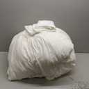 Litanika White Comforter Set Queen Size, 3 Pieces Lightweight Solid Bedding Comforter Set, All Season Fluffy Bed Set (90x90In Comforter & 2 Pillowcases)