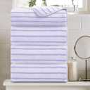 4 Pcs Light Purple Cabana Stripe Large Bath Towels 35"x70" Oversized Bath Sheet Soft Breathable Jumbo Bathroom Towels Highly Absorbent Shower Towel Quick Dry Beach Chair Towel Spa Gym Hotel Towel Set