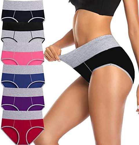 3XL Annenmy Postpartum Underwear Women High Waisted Cotton Underwear Breathable C Section Panties Tummy Control Briefs 6 Pack