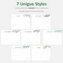 4 x Aesthetic Wall Calendar 2025-2026, 17 Monthly Horizontal Hanging Calendar with Julian Dates from August 2025 to December 2026, 14.5" x 11.5" Minimalist Modern & Simple Paper Wall Calendar for School, Home, Office (Green)