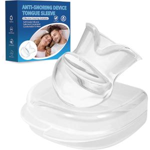 Tongue Stabilizing Device Mouthpiece - Anti-Snore Device, Reusable Snore Solution Stopper for Men/Women - MF88