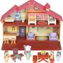 Bluey Mega Bundle Family Home, 4 Figures (Bluey, Bingo, Bandit, Chilli), 13+ Removable Furniture Pieces, Outdoor Patio, Accessories, Imaginative Playset for Kids 3+
