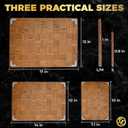 SliceElite Extra Large Bamboo Cutting Board Set 3 Piece End Grain Wooden Chopping Boards with Holder Non Slip Feet Juice Groove XL Butcher Block Style Boards for Kitchen Carving and Serving