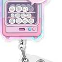 Ask Me About Our Warm Blankets Badge Reel Retractable 1.8 Inches Funny Nurse CNA Nursing Cute Phlebotomy RN Pharmacy NICU Id Badge Holder Acrylic Accessories for Office Medical Worker Teacher Student