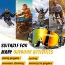 Tallew Dirt Bike Goggles Motorcycle Motocross Riding Racing ATV Goggles for Men Women Power Sport Ski