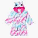Saint Eve Kids Hooded Terry Swim and Beach Cover Up Robe for Boys and Girls XS Unicorn
