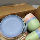 Plates and Bowls Sets 40 Pcs Unbreakable Dinnerware Set Dish Sets