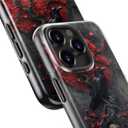 for iPhone 14 Pro Max Case CuteWireless Charging Compatible Dual-Layer Hard Shell + Silicone Cover - Trendy Wildflower Design Protective Phone Case for Women - Goth Fantasy Raven