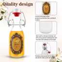 Vanilla Extract Bottles, Flip Top Bottles, 10pcs Stickers, Gift Set (White, 8.5Oz)