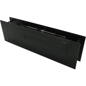 Black Mail Slot Stainless Steel 13 x 4 inches for Almost Any Door (Slot Size 9,8 x 2 inches) | Set with Front and Rear Piece and Screws | Easy Installation and Long Lasting | Stainless Steel