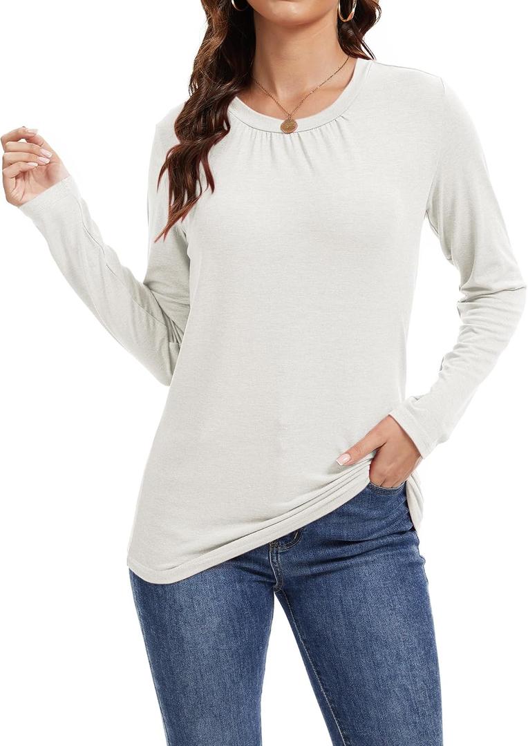 Women's Long Sleeve Tunic Tops (M)