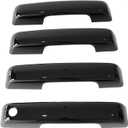 AUCERAMIC Gloss Black Exterior Door Handle Covers Trim Fit for Ford F-150 Bronco 2021-2025, for Ford F-250 F-350 F-450 F-550 Super Duty 2023-2025 (Without Passenger Side Keyhole and Smart Keyhole)