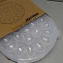HAKSEN Deviled Egg Containers with Lid, 3PCS Deviled Egg Platter Carrier Holder Trays with 66 Slots for Party and Home Kitchen, Clear