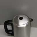 Amazon Basics Electric Stainless Steel Kettle for Tea and Coffee, BPA-Free, Fast Boiling, Auto Shut-Off, 1 Liter, 1500W, Black and Silver