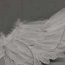 Jenaai 1 Pieces Halloween Angel Wings Feather Wings with Elastic Straps Cosplay Wings for Halloween Costume Party Women(23.62 x 13.78 Inches,White)