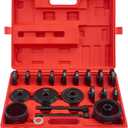 Orion Motor Tech Wheel Bearing Press Kit for Front Wheel Drive Bearing Removal & Installation, 24pc Wheel Bearing Puller Tool Set with Sliding Screws Universal Bushings Sleeves Storage Case