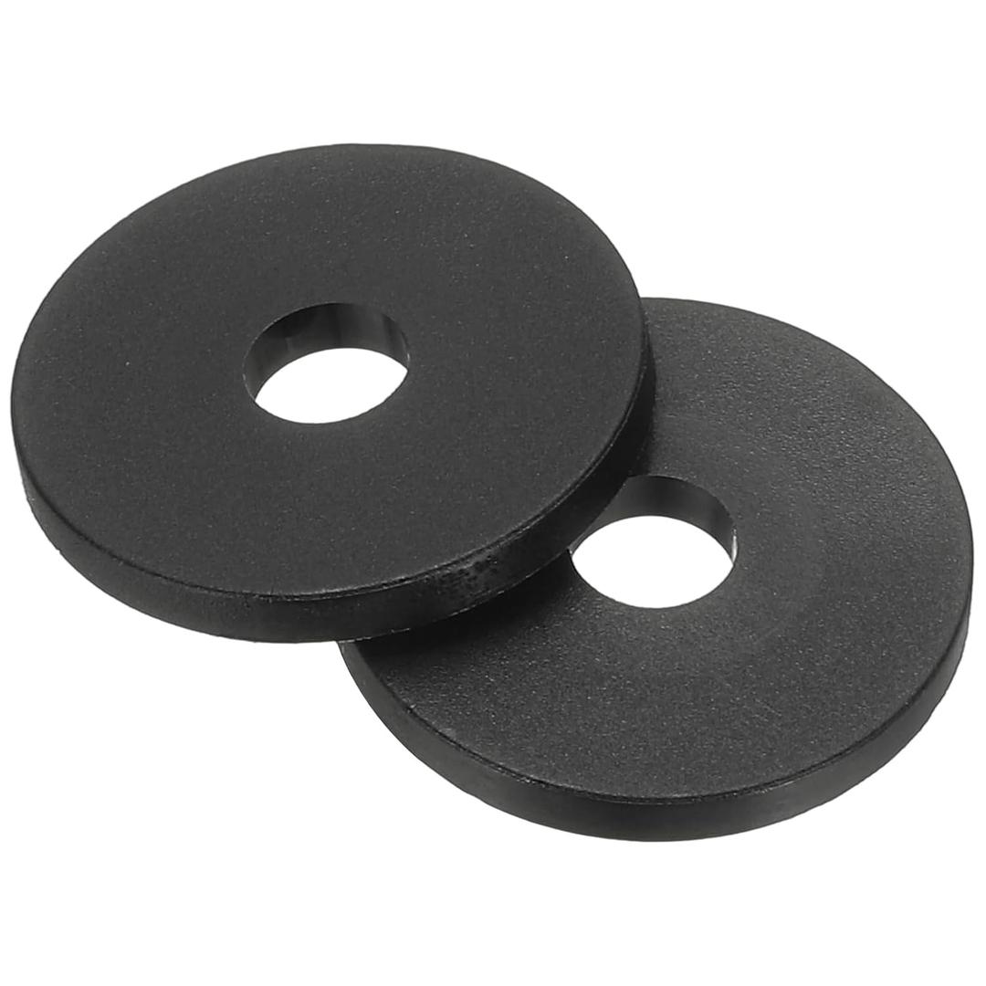 MECCANIXITY Nylon Flat Washers, M5 x 5mm ID x 20mm OD Round Flat Plain Washer Plastic Gasket Fastener for Household Faucet Pipe Water Hose, Black, Pack of 50