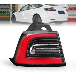 3Pin Tail Light Assembly Compatible With 2017-2021 Tesla Model 3 LED Outer Rear Brake Lamp, Replaces# 1077397(Left Driver Side)
