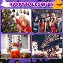 24 Pcs Halloween Ball Ornaments for Tree 2 Inch Halloween Tree Decorations Pumpkin Ghost Bat Spider Glitter Ornaments with Sequins for Party Indoor Outdoor Decor Spooky Style Decor