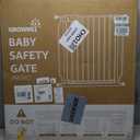 Mom's Choice-GROWNSY Baby Gate for Stairs, 29.5"-48.4" Pressure Mounted Baby Gate for Top of Stair&Doorway with V-Shaped Rods, Anti-Trip Pedal, Extra Wide Stairs Dog Gate Easy Install w/Red Reminder
