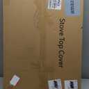 Noodle Board Stove Cover - Stove Top Covers with Handles for Gas Electric Stove - Wooden Range Covers Protector for Stovetop Sink Oven RV Serving Tray - 29.3"x22" (Brown)