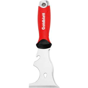Goldblatt 9-in-1 Paint Scraper Tool, Heavy Duty Stainless Steel Putty Knife Scraper with Metal Hammer End, Multi-Use Painters Tool for Wood, Painting, Drywall