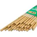 Jollybower 100 pcs 1/4” D Bamboo Stakes, 18 Inch Plant Stakes, Natural Garden Stakes for Tomato, Bean, Flowers,Trees Potted and Climbing Plant Support, 5 Pack