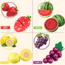 WHOHOLL 43 Pcs Wooden Play Food for Kids Play Kitchen Accessories Playset with Basket, Pretend Cutting Food Toys for 3 4 5 6 Year Old, Vegetables Fruits Toys Christmas Birthday Gifts for Girls Boys