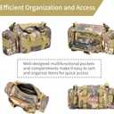 Treestand Front Storage Bag Camo Tree Stand Bag Compatible with Most Tree Stands Hunting Accessories Fanny Pack for Men Multiple Pockets Waist Bag for Hunters Universal Size