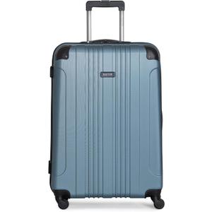 Kenneth Cole REACTION Out of Bounds Lightweight Hardshell 4-Wheel Spinner Luggage, Granite Blue, 28-Inch Checked