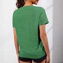 Womens Workout Tops Short Sleeve Shirts Dry Fit Athletic Running Basic Tee 2025 Lightweight Crewneck Summer Outfits (Green, M)