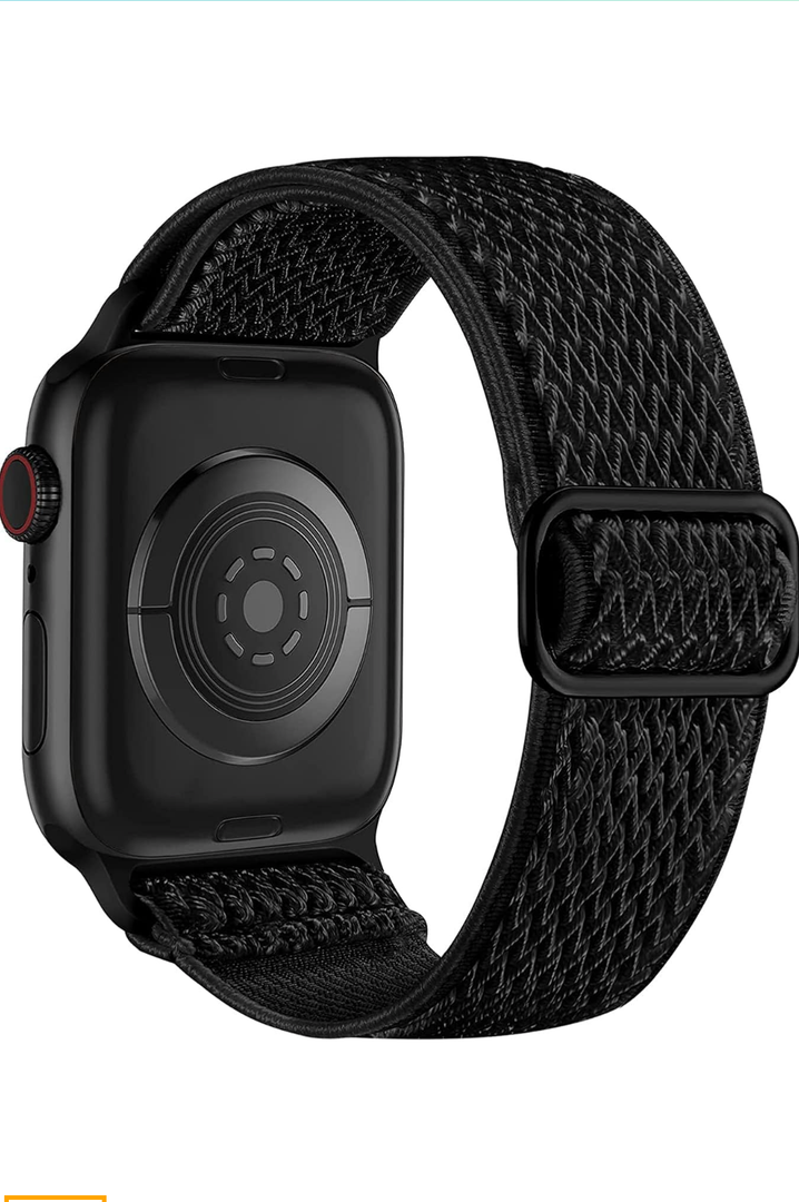 Lerobo Nylon Stretchy Solo Loop Watch Band, Compatible with Apple Watch Series 1-10, SE, Ultra 38/40/41/42/44/45mm/46mm/49mm, Adjustable Replacement Strap for Women Men