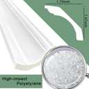 Ceiling Crown Molding Trim, 12 Pack High Impact Polystyrene Decorative Ceiling Moulding, 48 Feet Total Length,Easy to Install (48x2.34in,White)