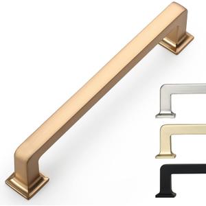 10 Pack 5 Inch Cabinet Handles - Champagne Bronze Cabinet Pulls for Kitchen and Dresser Drawers (5"/128MM Hole Center)