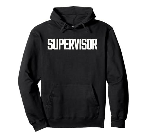 SUPERVISOR Text Design for Leadership Identification Pullover Hoodie, Size M